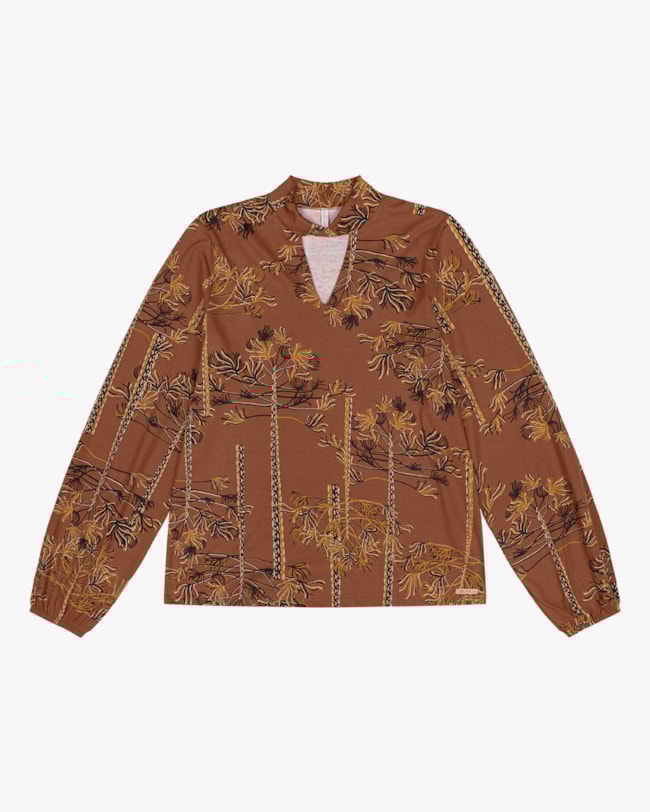 Blusa Manga Longa em Meia Malha Cereja Rosa Cerâmica-681130ce-20c7-4348-8a88-bb0c93cae767