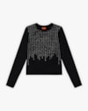 Blusa Manga Longa Juvenil Feminina em Cotton com Strass - BaseD - Preto-2d3ccd13-9d26-46ca-a89e-aa2839a4539c
