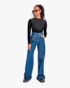Blusa Manga Longa Juvenil Feminina em Cotton com Strass - BaseD - Preto-7c9535a2-8047-4888-9d47-6120f3c8f420