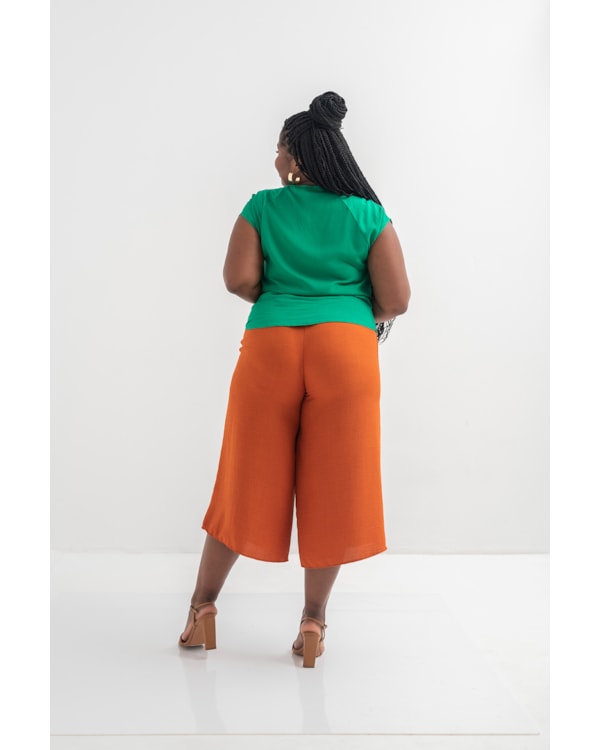 Blusa Mullet em Tecido Cereja Curves