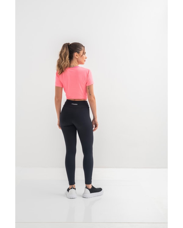 Blusa Mullet Fitness Feminina Cereja Rosa G Mescla