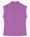 Blusa Muscle Tee em Canelado Viscose - Cereja Rosa - Deep Violet-42edd626-381a-49c5-974c-cfa79d59851e
