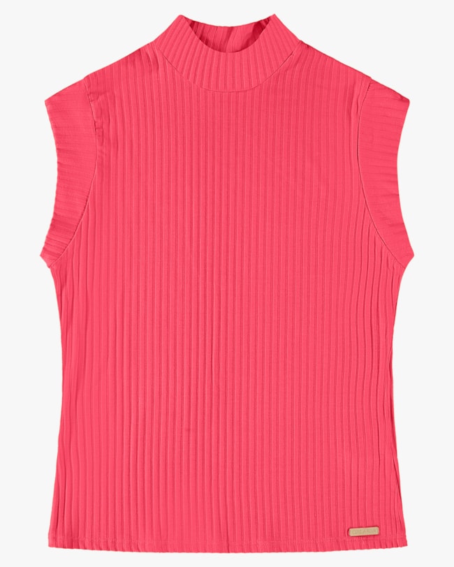 Blusa Muscle Tee em Canelado Viscose - Cereja Rosa - Rosa-e1781e81-cc87-4f7f-a39a-17abd0bd10ee