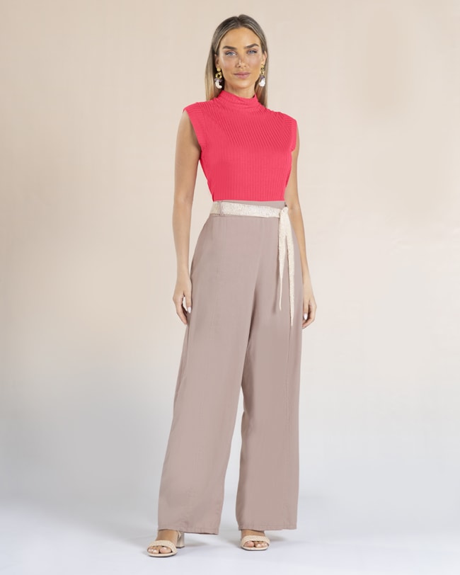 Blusa Muscle Tee em Canelado Viscose - Cereja Rosa - Rosa-002b20c6-2dca-4693-a4d0-873a28da18d6