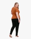 Blusa Plus Size Canelada com Decote Franzido - Cereja Rosa - Inca-382a3444-4104-4e4e-a609-001049a34b2a