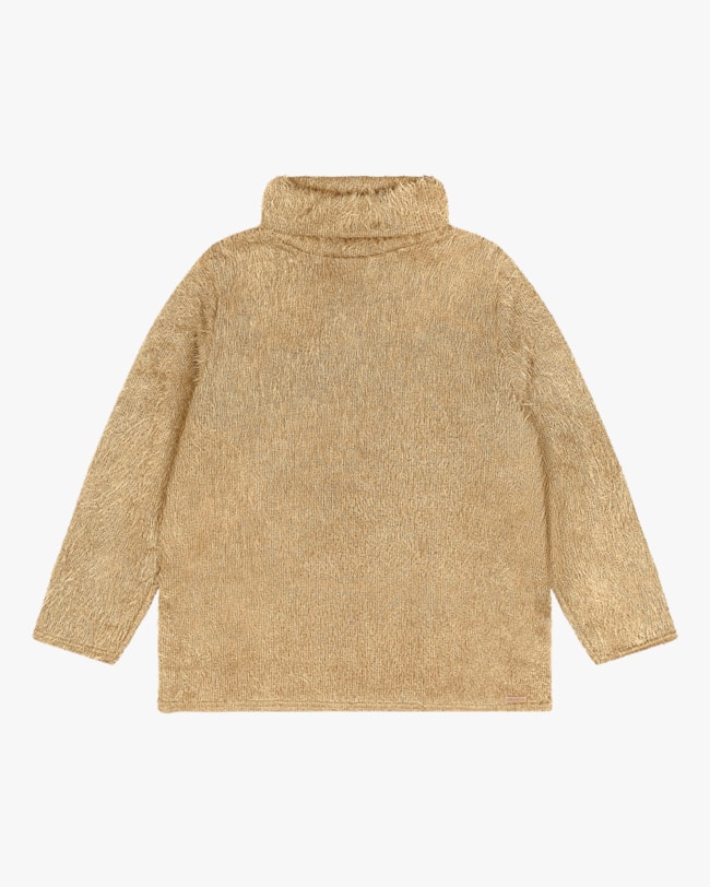 Blusa Plus Size com Gola Alta em Tricô Cereja Rosa Bege-97e6821e-954c-47e6-8c95-22dd7251cdbf