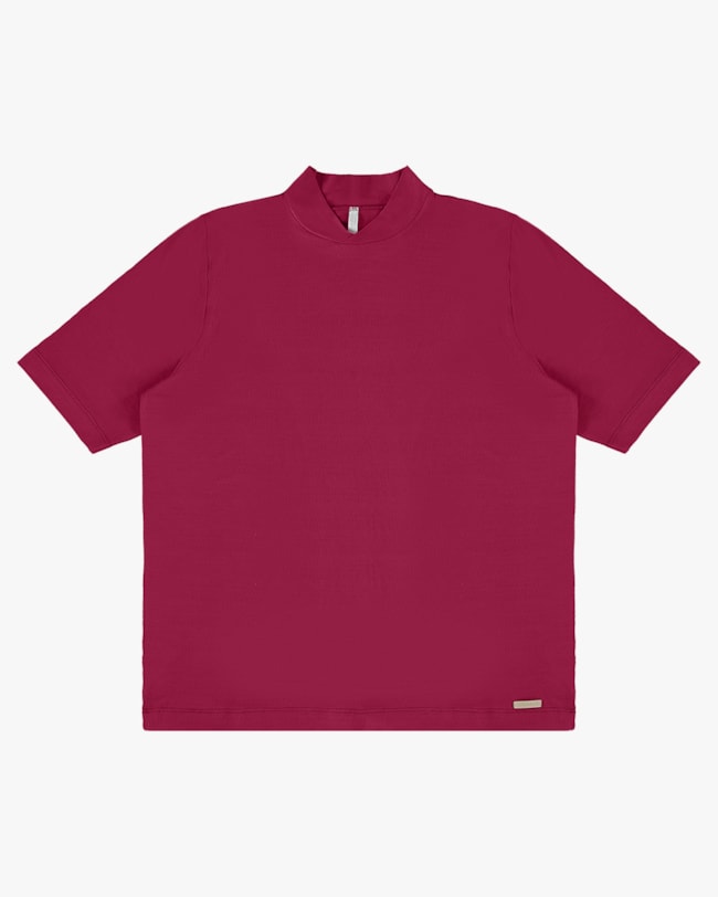 Blusa Plus Size com Gola Transpassada - Cereja Rosa - Cabernet P-bac3de8c-5468-43ee-8567-98abf50f1b31