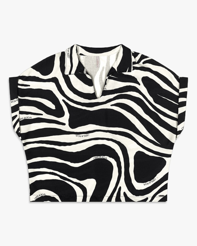 Blusa Plus Size Estampada em Crepe Favo - Cereja Rosa - Natural-e076bb08-8ca4-4c11-9d05-a403400a5ab6