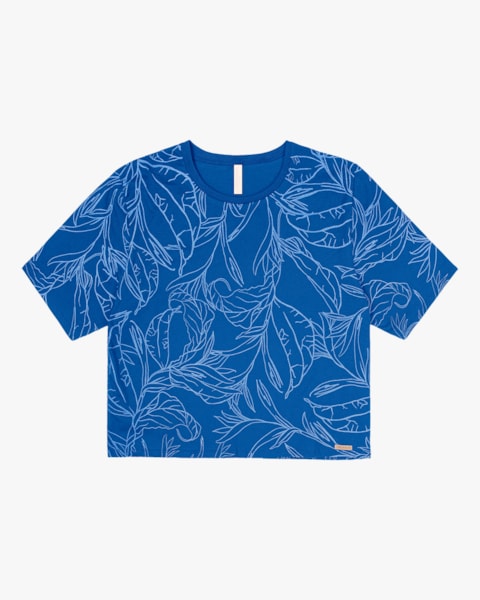 Blusa Plus Size Estampada em Meia Malha Cereja Rosa
