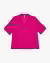 Blusa Plus Size Feminina Decote V em Tecido Plano – Cereja Rosa – Pink-06a626b7-d55b-4886-a46c-89460700522a
