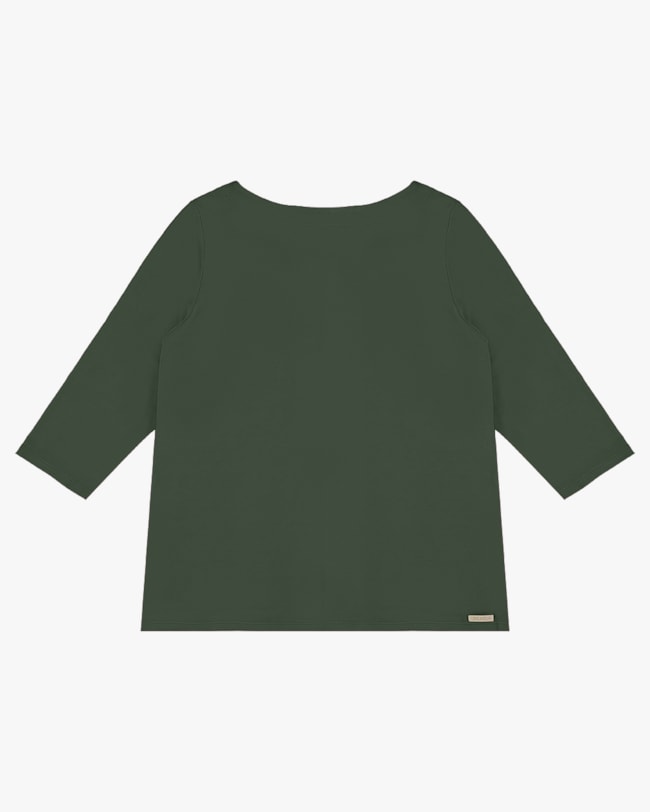 Blusa Plus Size Manga 3/4 em Tricot Viscose - Cereja Rosa - Basílico P-4ec20ad9-d40b-45f3-9b5c-c8adb08d2aba