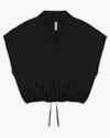Blusa Plus Size Manga Curta com Ajuste na Barra - Cereja Rosa - Preto P-42b120c1-c797-4cc8-8757-9cf762a0bda6