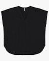 Blusa Plus Size Manga Curta com Decote V - Cereja Rosa - Preto P-ba41f4fc-7e56-4782-ba19-e2b2a8caf208