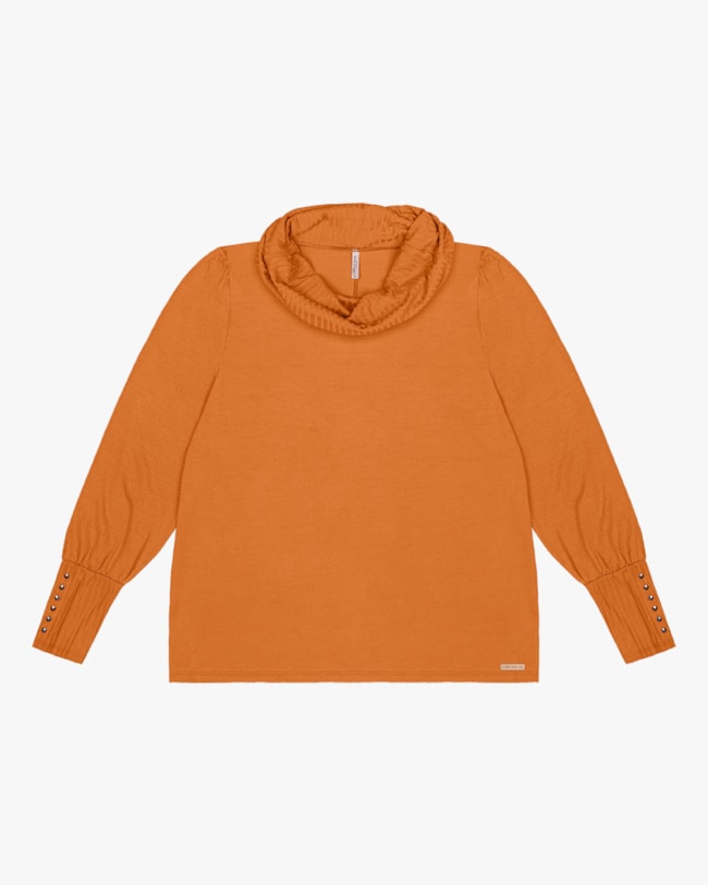 Blusa Plus Size Manga Longa com Gola Ampla Cereja Rosa Amarelo-07a43a63-c9d5-46d1-8d86-9ea2b363adea