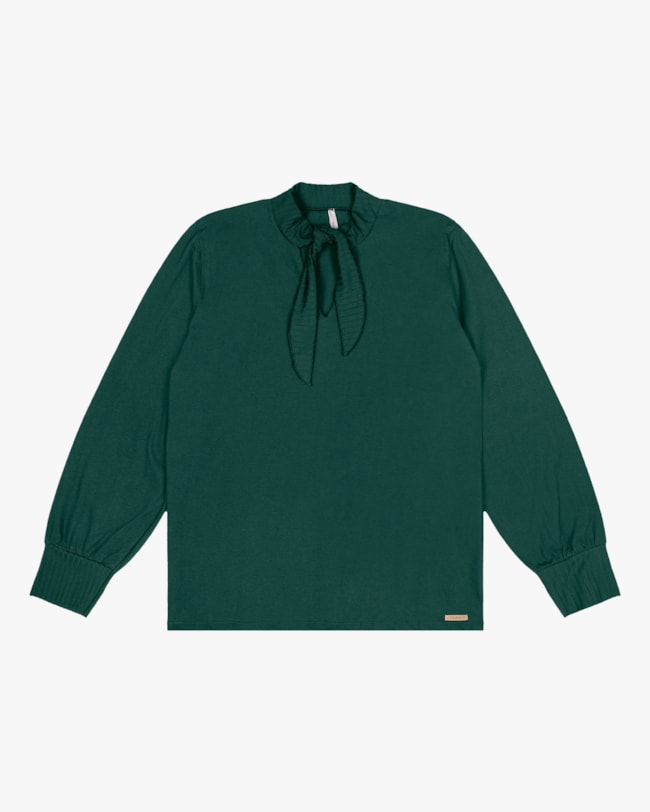 Blusa Plus Size Manga Longa em Viscose Cereja Rosa Verde-6e923a00-d6ce-41d0-a63a-2a728e7b9321