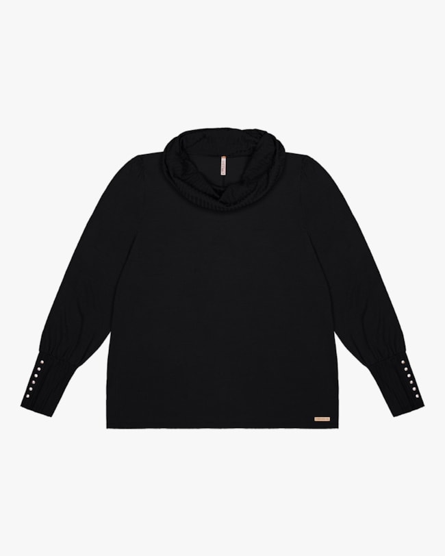 Blusa Plus Size Manga Longa Estampada Cereja Rosa Preto-bd78e5c2-b798-4bbf-9b9a-badde77a5a26