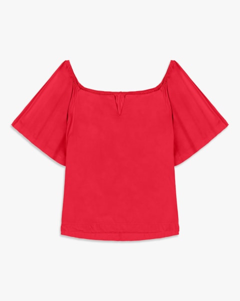 Blusa Plus Size Ombro a Ombro em Viscose - Cereja Rosa -Hibisco
