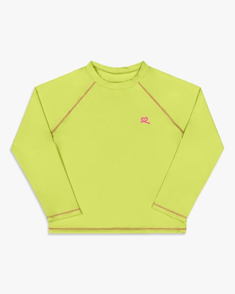 Blusa Praia Manga Longa Menina com Proteção UV -Kely Kety -Citrus