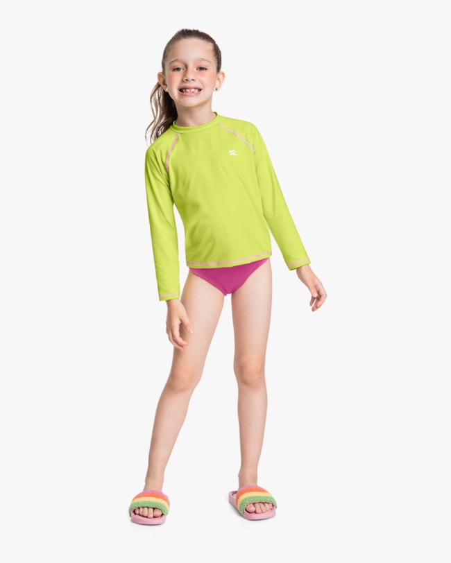 Blusa Praia Manga Longa Menina com Proteção UV -Kely Kety -Citrus-6f5272ff-bf68-476b-8575-c8316f38c2b6