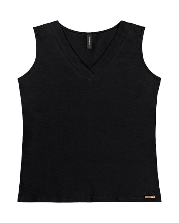 Blusa Regata Feminina Cereja Curves Básica