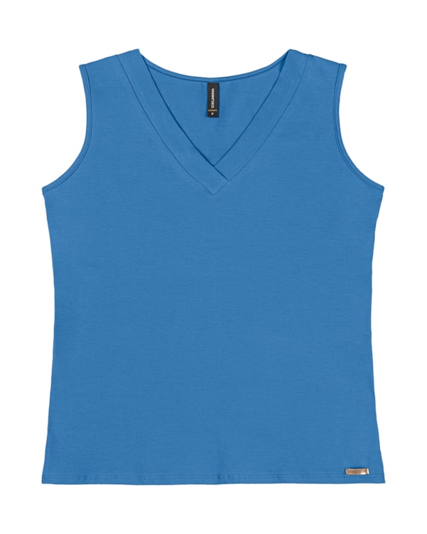 Blusa Regata Feminina Cereja Curves Básica