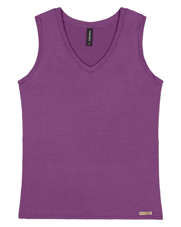 Blusa Regata Feminina Cereja Rosa Básica