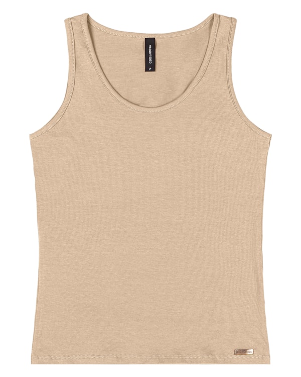Blusa Regata Feminina Cereja Rosa Básica
