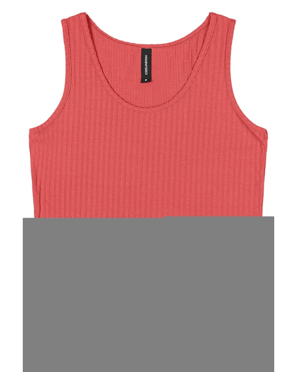 Blusa Regata Feminina Cereja Rosa Básica