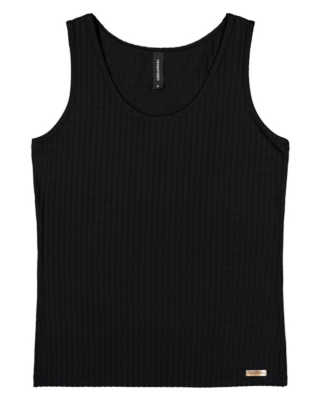 Blusa Regata Feminina Cereja Rosa Básica Preto-4a2ee305-01a7-4f02-988e-b3d57717f730