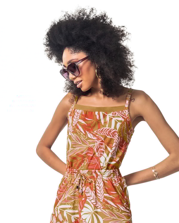 Blusa Regata Feminina Cereja Rosa Estampada