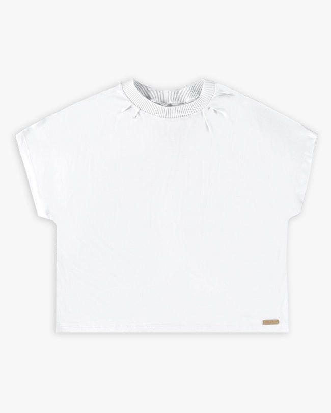 Blusa Viscose Crepe com Retilínea e Pregas - Cereja Rosa - Branco P-4a72a6e6-cb97-48f9-9027-f57318692785