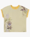 Blusa Viscose Crepe e Resort com Estampa Digital - Cereja Rosa - Mostarda P-90ca5148-a379-48a8-83be-0cf3d3bedb9f