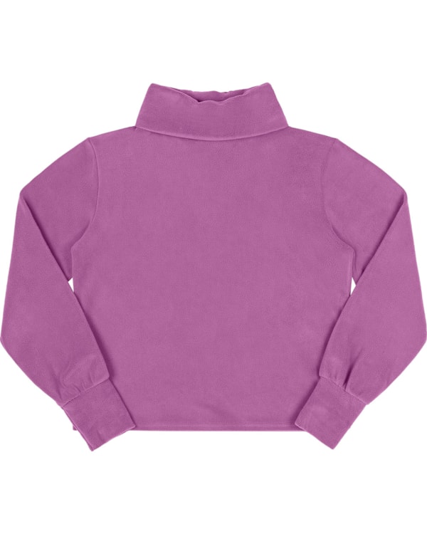 Blusão Aveludado Feminino Cereja Rosa Gola Alta