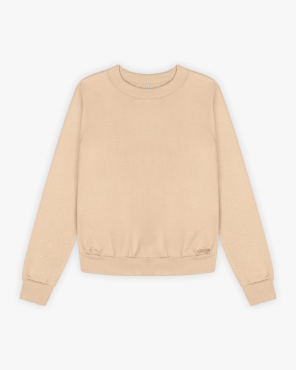 Blusão Básico Feminino em Moletom - Cereja Rosa - Deserto