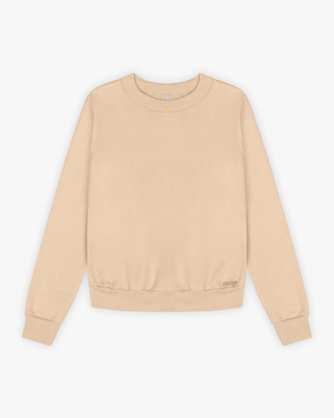 Blusão Básico Feminino em Moletom - Cereja Rosa - Deserto