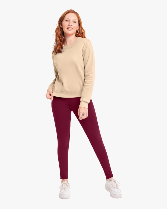 Blusão Básico Feminino em Moletom - Cereja Rosa - Deserto-fa56e5fe-d2ac-4a89-8292-c6f13449c470