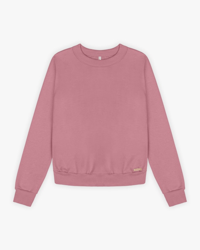 Blusão Básico Feminino em Moletom - Cereja Rosa - New Rose-adaa6643-6d9a-4f5f-aa06-c9eb1b88f60b