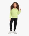 Blusão Básico Infantil Menina em Moletom Kely Kety - Verde-6836258d-1c7e-405a-9d25-12c5a0c184e4