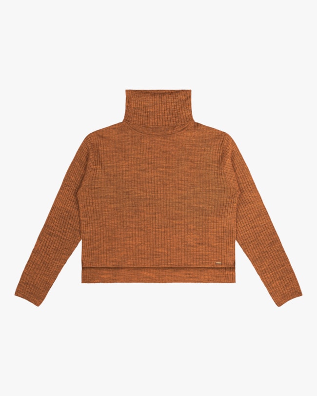 Blusão com Gola Alta em Tricô Cereja Rosa Canela-ba277f2b-9172-40b6-bbbe-f1026efbba33
