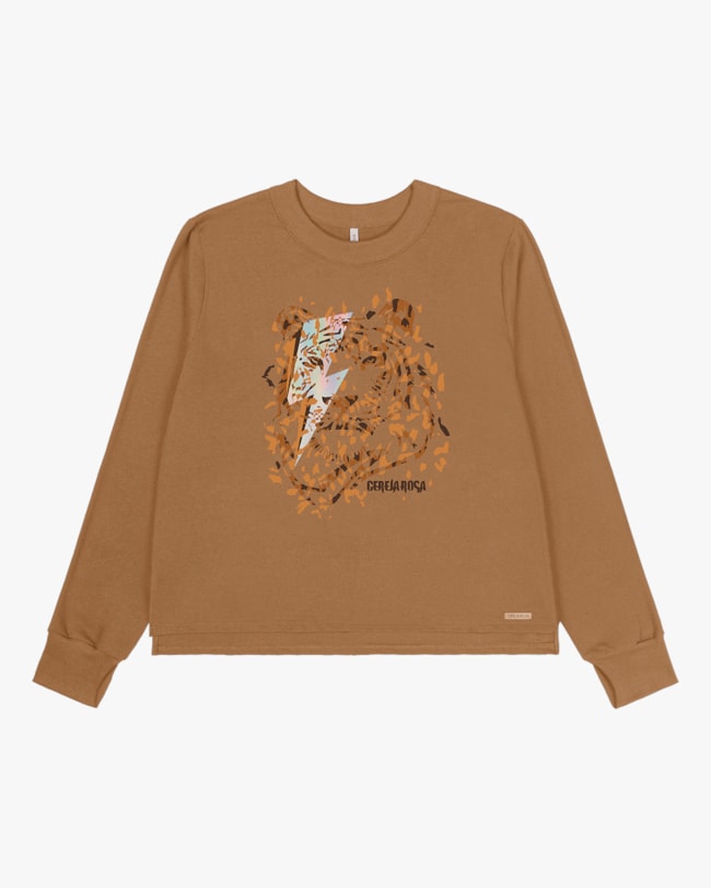 Blusão em Moletinho com Estampa Gengibre Cereja Rosa-5b054317-8cc3-47bd-b363-40b25bf2da94