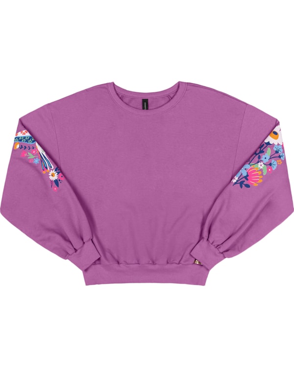 Blusão Feminino Cereja Rosa Moletom