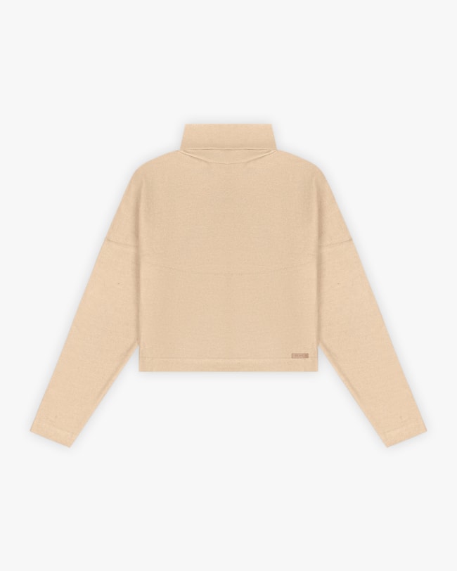 Blusão Feminino com Maxi Gola em Moletinho Sarjado -Cereja Rosa -Deserto-57ee3926-8159-434f-ad5f-b25d44091641