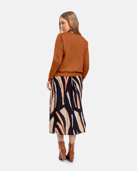 Blusão Feminino em Moletom com Decote V - Cereja Rosa - Inca