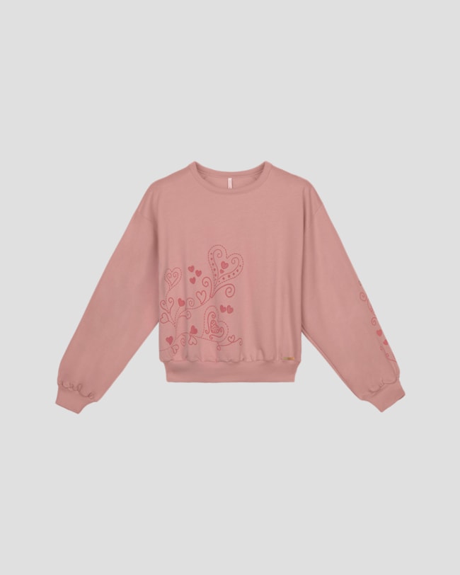 Blusão Feminino em Moletom Estampa Mãe e Filha - Cereja Rosa - Rosa-3acd1824-78a5-4e3c-9b52-cc6d529dd2cd