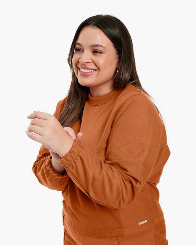 Blusão Feminino Plus Size em Moletinho Sarjado - Cereja Rosa - Inca-594f70fc-a0a0-4851-b0e6-cdf83a50e9d6