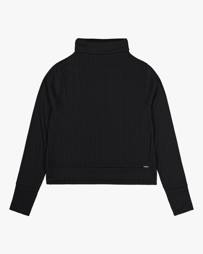 Blusão Gola Alta em Malha Cotelê Cereja Rosa Preto-e97e6cdf-06d1-4c98-8c04-e4bc24e1354e