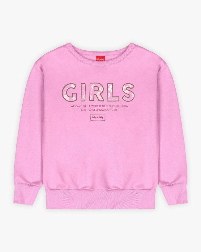 Blusão Infantil Menina em Moletom com Estampa - Kely Kety - Rosa-02e44a20-4afe-44fd-8ee9-1a7f7590948e