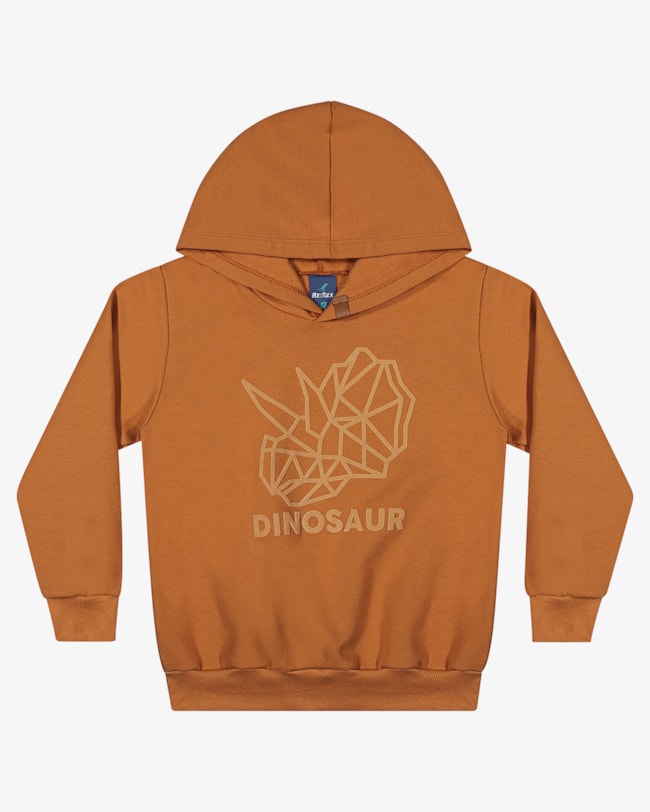 Blusão Infantil Menino com Estampa em Relevo ReiRex - Amarelo-bfc78665-fecf-4ddd-8760-ab9daf1aedde