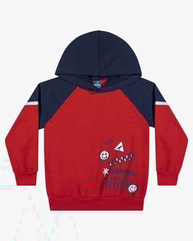 Blusão Infantil Menino com Recortes ReiRex Tomato-9adf893d-f638-4aae-a1b7-a63c54346fa8