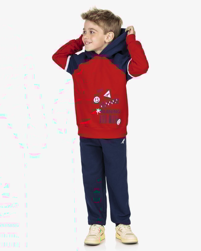 Blusão Infantil Menino com Recortes ReiRex Tomato-db93e170-a789-400a-b9b2-2eeebc62cf16
